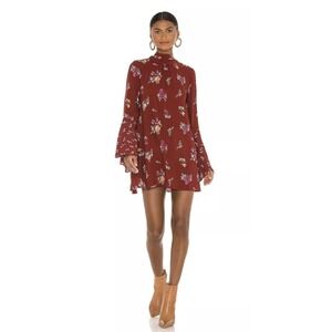 Free People Tate Mock-Neck Tunic Vintage Combo L dress mini A006514